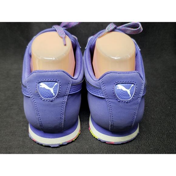 Puma Sport Lifestyle Roma Purple Low Top Kids Shoes Sneakers Size 6 - Picture 4 of 10